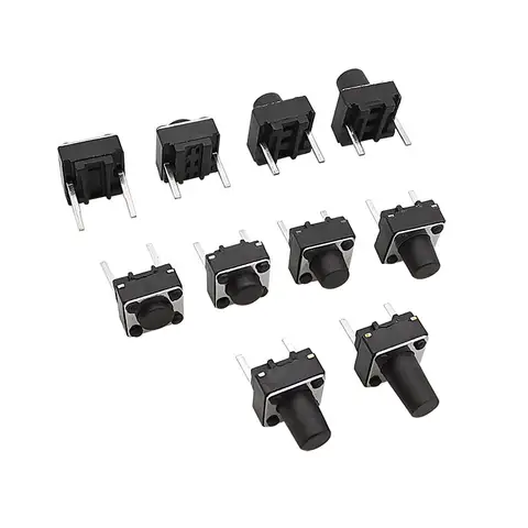 6x6mm Micro Tactile Switch Momentary Tact DIP Switch 2 Pin 6 x 6mm Micro Touch Push Button Tactile Switch High 4.3/5/6/7/8/9mm