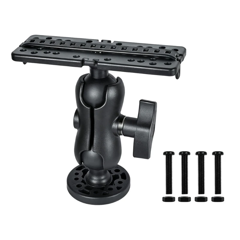 

Fish Finder Mount Ball Mount Fish Finder Bracket, 360 Degrees Rotation Fish Finder Holder Universal Kayak Mounting Plate