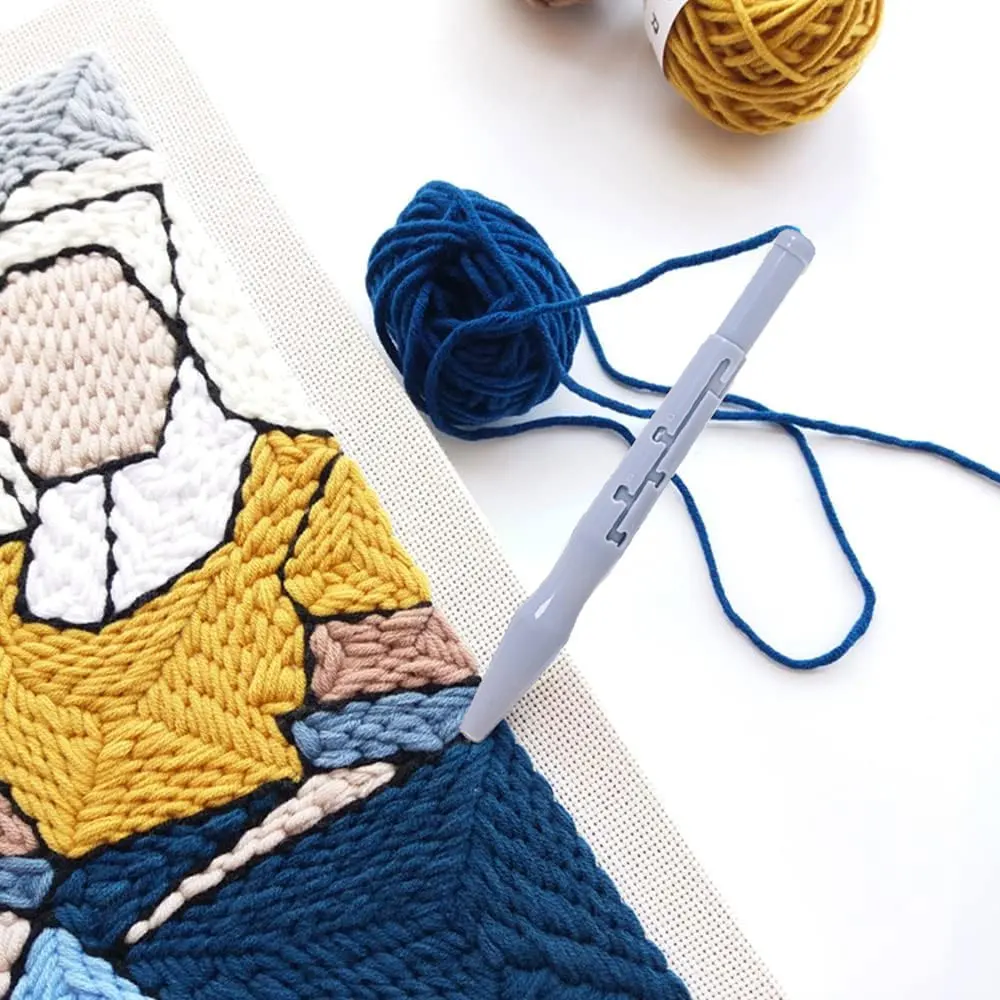 1Pc Adjustable Punch Needle Embroidery Brass Needle Wool Felt Craft Poking Tools Pen DIY Carpet Hook Needlework Knitting Tool