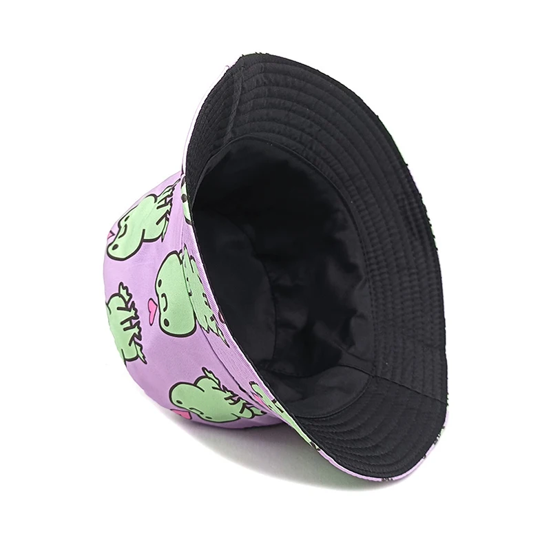 Bocca Cartoon Frog Printing Bucket Hat For Men Women Unisex Fisherman Hat Double Sides Panama Cap Cute Pattern Summer New Style