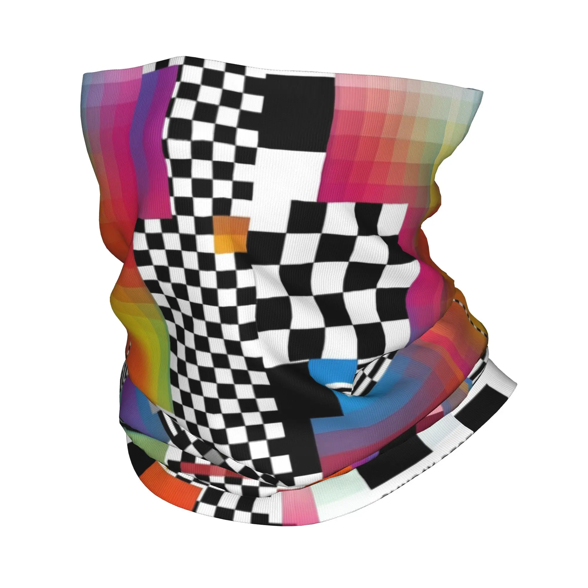 Swirl stripe color block print4 Bandana Gaiter Club   Face Mask Hiking  Adult All Season  Neckerchief