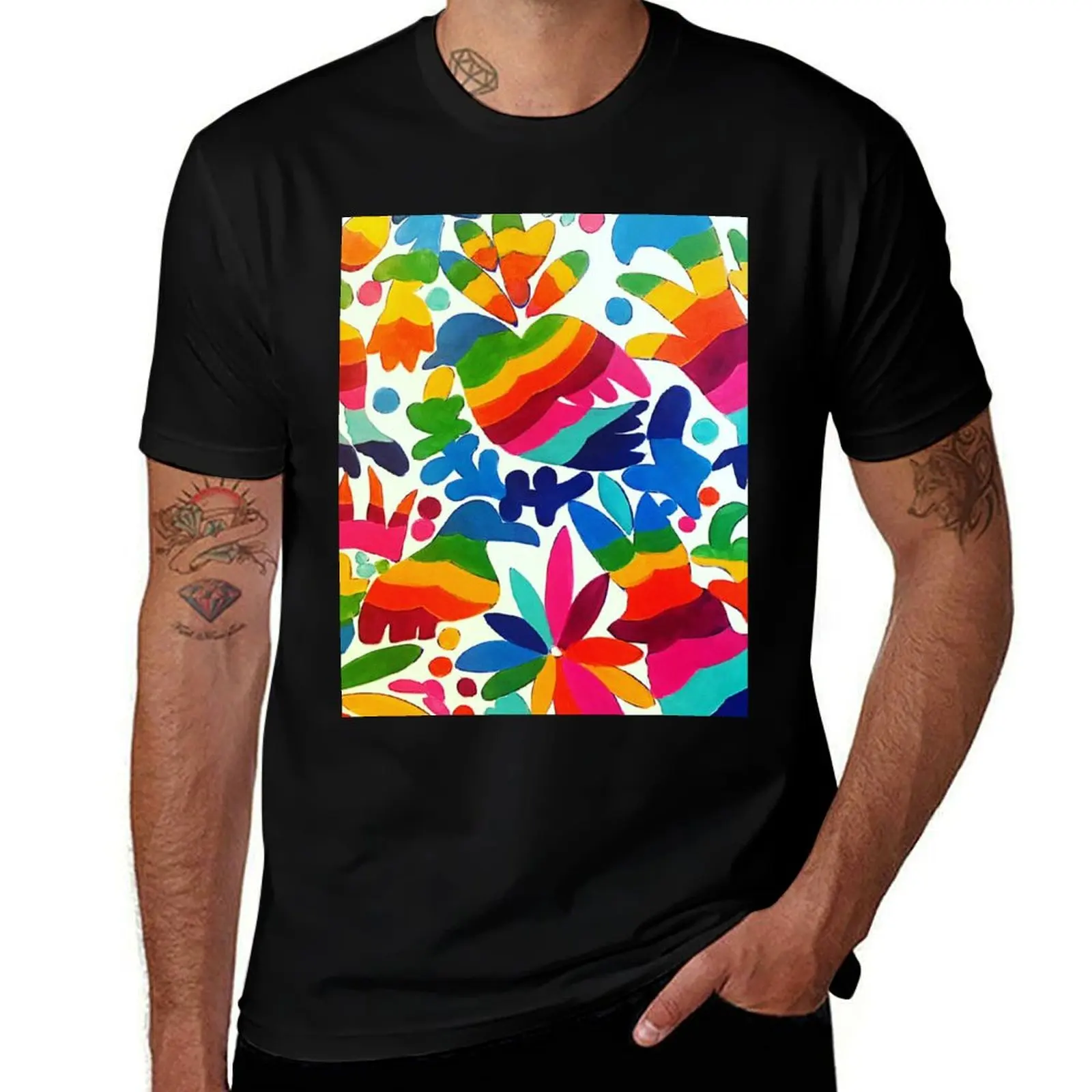 

Mexican Otomi Colors T-Shirt man tshirt man t shirt cotton essential t shirt T-shirt
