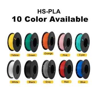 KINGROON 高速PLA耗材 1.75mm 新型HS-PLA 3D列印機耗材,適用於30-500mm/s高速列印,快速PLA耗材,5kg/10kg 混色裝 10 最佳銷售 kingroon pla - №5