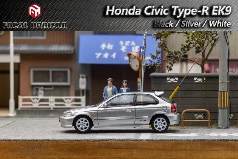 Focal Horizon FH 1:64 Civic Type-R EK9 White Silver Black limited999 Diecast Model Car