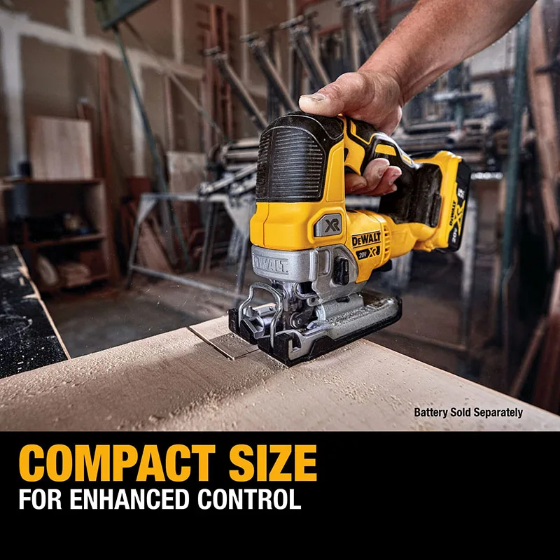 DEWALT DCS334 20V MAX XR Brushless Jig Saw With D Handle Variable Speed Scroll Jigsaw Multi-Function Power Tool For Woodworking