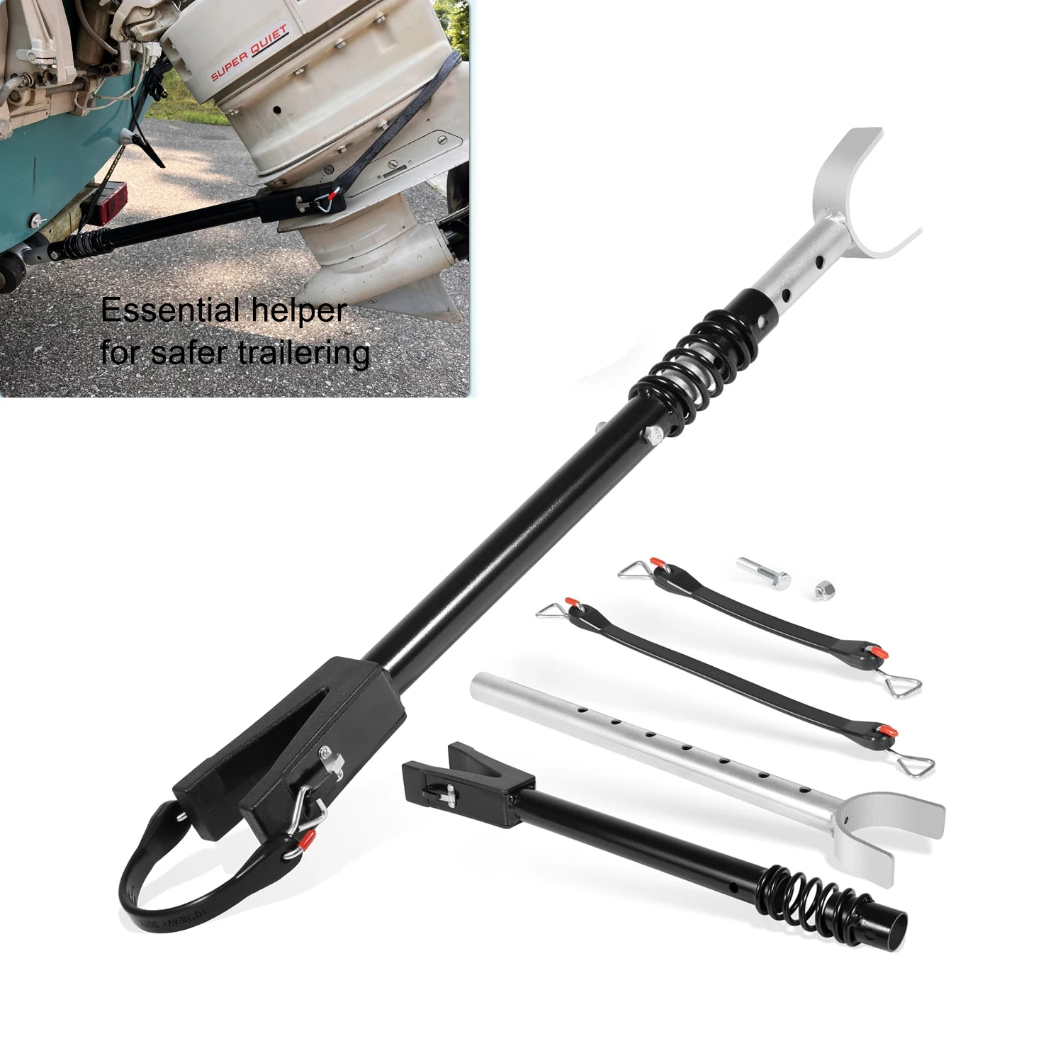 

Опорный кронштейн лодочного двигателя для подвесных моторов мощностью до 150 л.с., регулируемый от 20,27 до 30,7 дюйма, с амортизацией