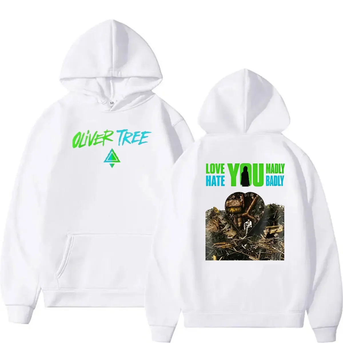 Customization Oliver Tree “Love You Madly Hate You Badly” World Tour 2026 Hoodie Men's Women Hip Hop Vintage Pullover Sweatshirt