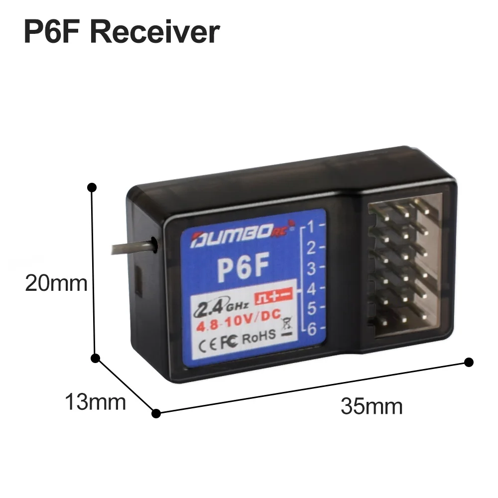 Dumborc alta qualidade todos os 2.4g sistema de controle rádio série receptor para transmissor rc carro barco controle remoto