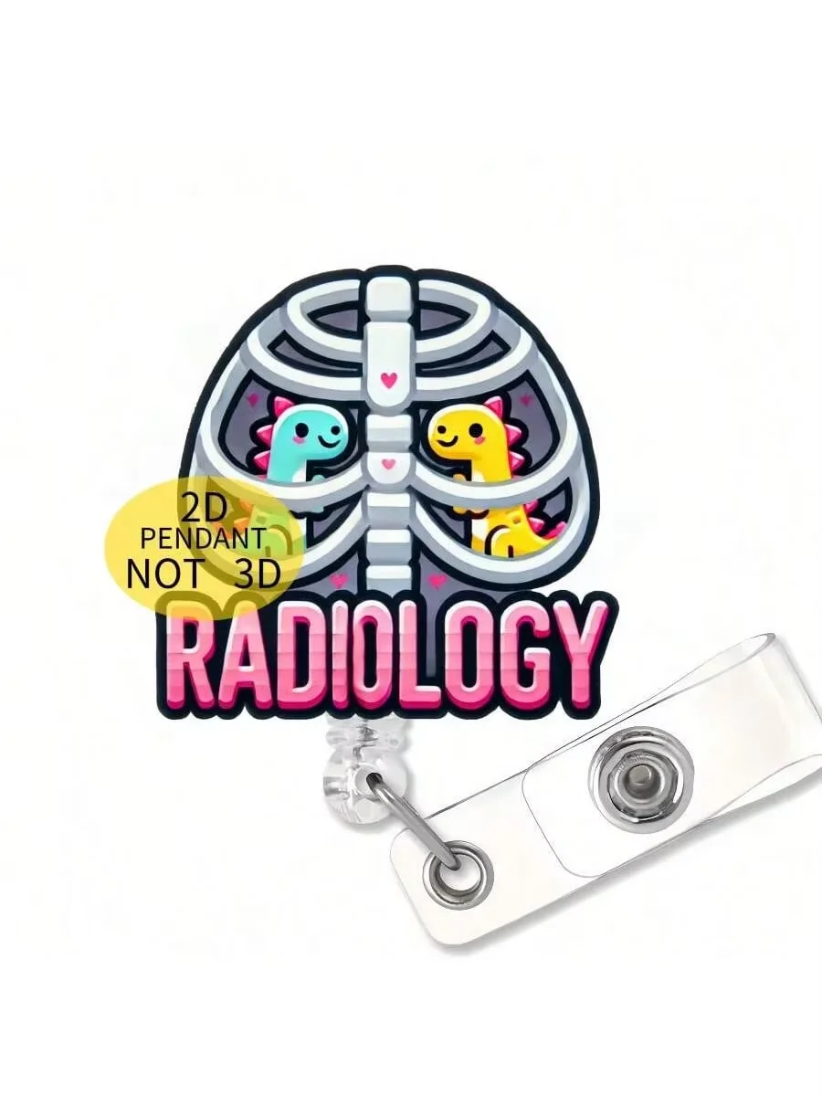 2d flat 1pc coffee Themed Retractable Badge Holder with ID Clip - Acrylic Medical Staff Name Tag Reel for Nurse,Doctors, RN, LPN