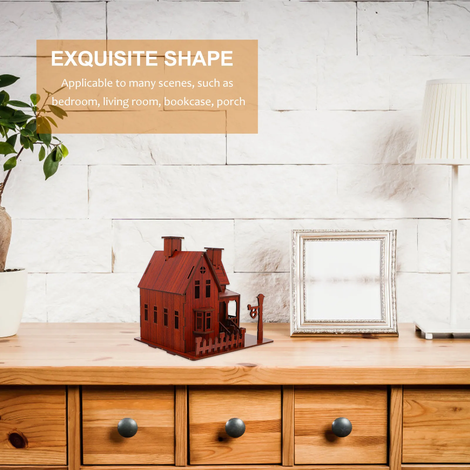 

1Pcs Creative House Assembly Puzzle Villa DIY Educational Gift for Kids Parent Child Interaction Safe Wooden 3D Decorative