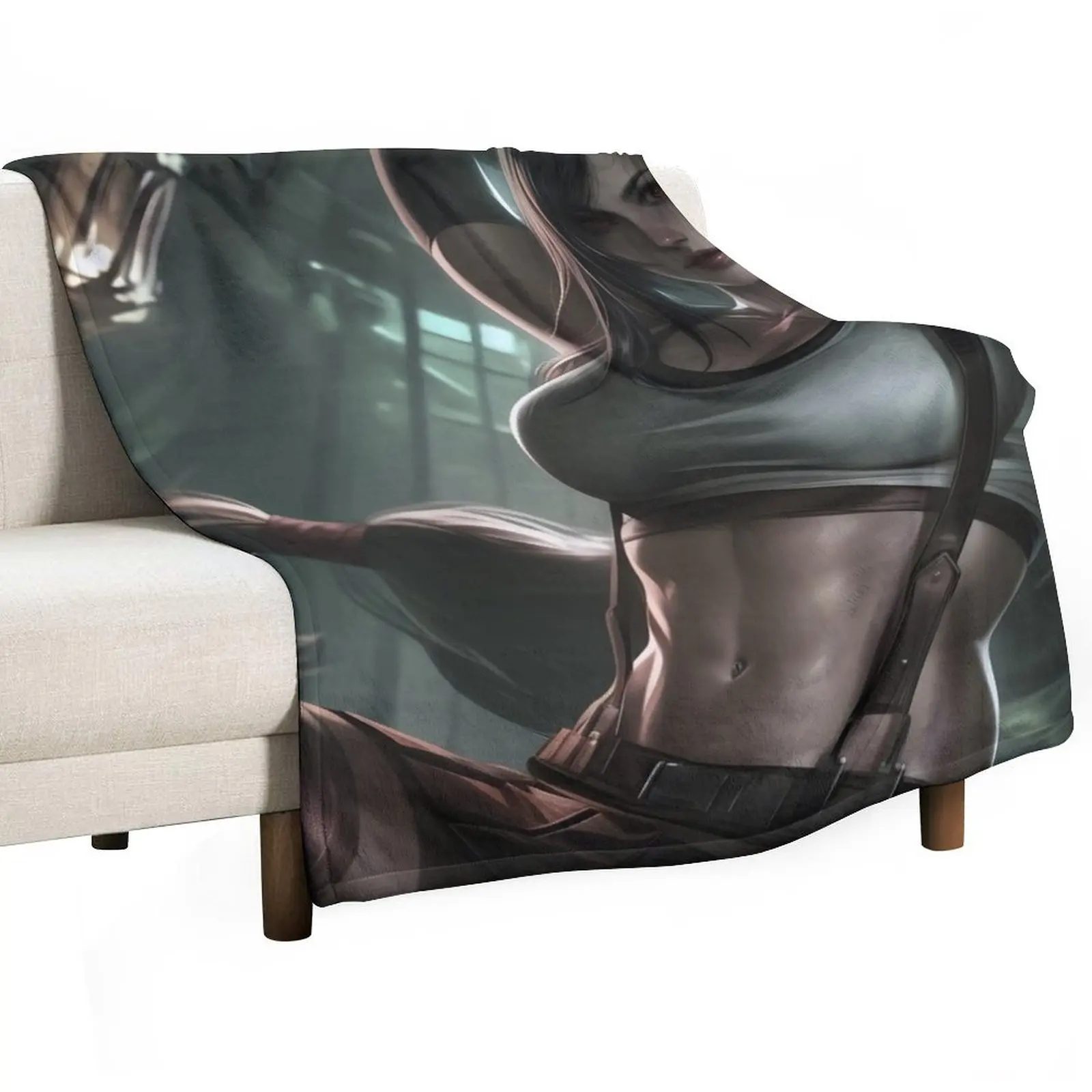 

Tifa Lockhart - 92 Throw Blanket Flannel funny gift Thermals For Travel Travel Blankets