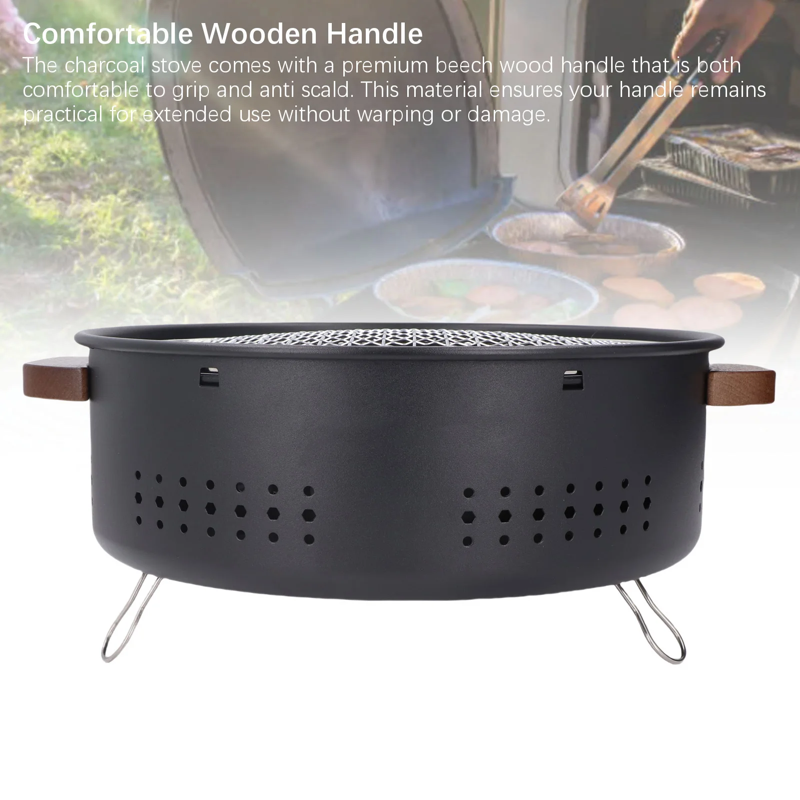 Barbecue Stove Safe Multifunctional Split BBQ Charcoal Grill Stove for Home Outdoor Camping