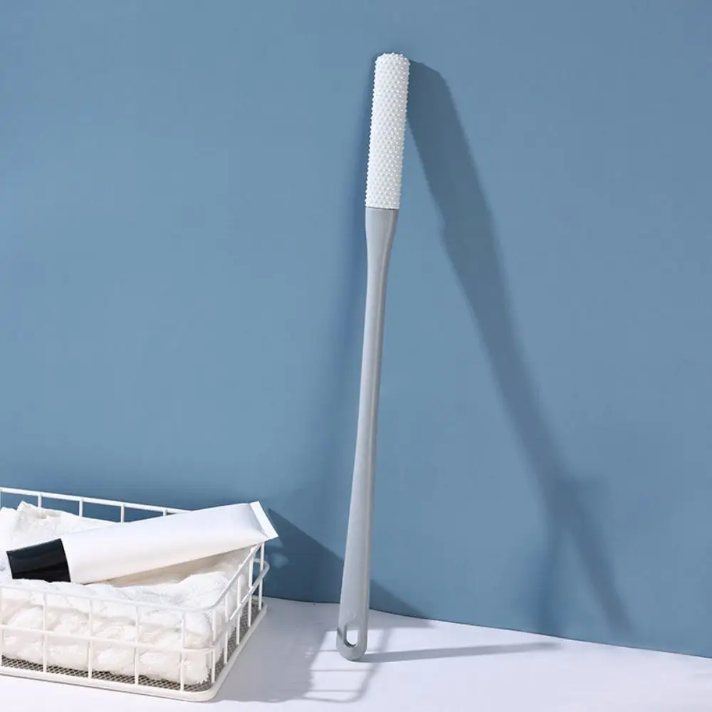 2 pçs criativo toe gap escova de limpeza manipulado alça longa silicone toe escova confortável ergonômico escova de limpeza dos pés