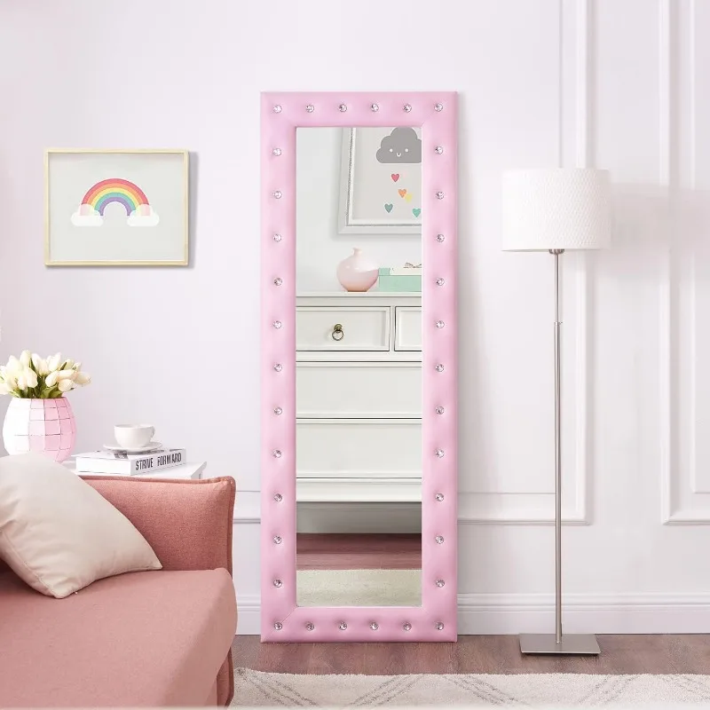 , Standing Mirror Full Length, Full Length Wall Mirror With Faux Wood Frame, Full Length Mirrors