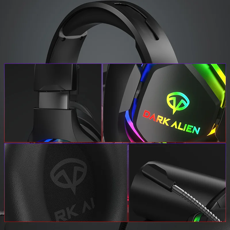 New E600 Wired Game Headset Rgb Esports Noise Reduction K Songs Eat Chicken Sports Special Accessories Hd Microphone Call