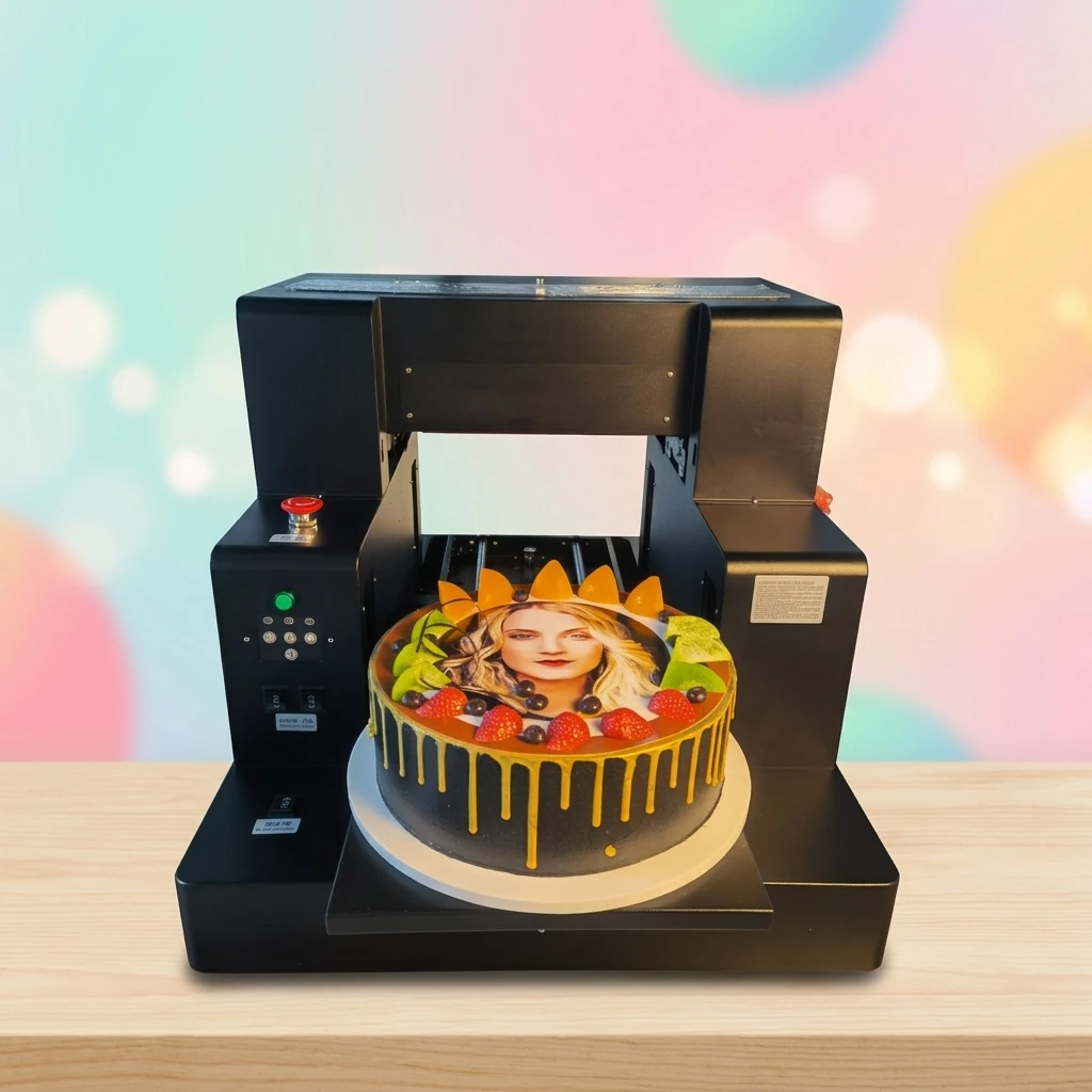 Multi‑Function Dessert Inkjet Printer Support Wafer Paper Icing Sheet For Various Custom Cake Pattern Production