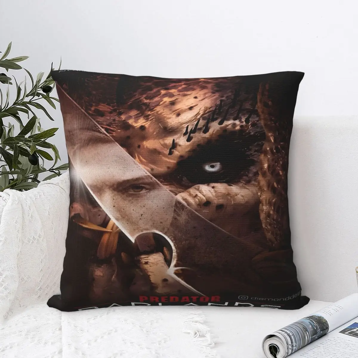 المفترس: أغطية وسائد الأراضي الوعرة غطاء وسادة بوليستر ناعم غطاء وسادة هدية غطاء منزلي مربع 18 بوصة مقاسات متعددة