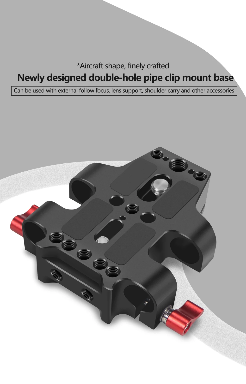 Universal Kamera Grundplatte Schulter Rig 15mm Stange Clamp Quick Release Adapter für Sony DSLR Käfig Vlog Schulter Unterstützung System – Detail 25