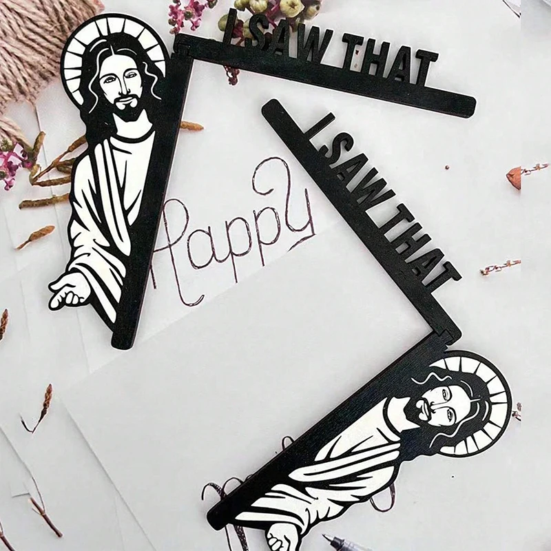 1pc Merry Christmas Door Frame Decoration Funny Home Decor Wear-resistant Corrosion-resistant Jesus Door Decoration