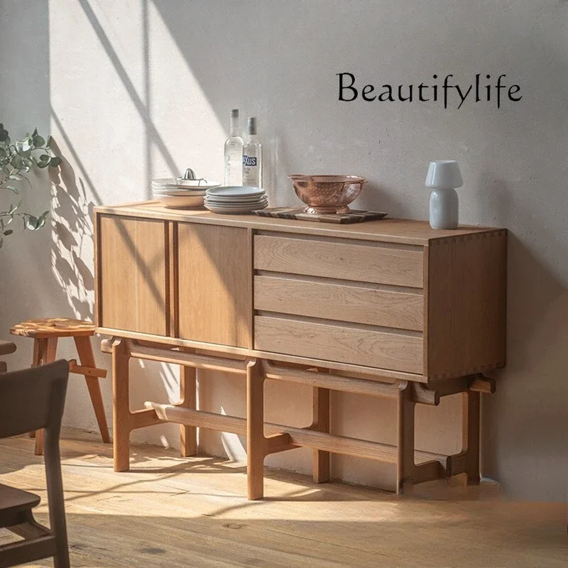 

BJ Living Room, Household Side Cabinet, Solid Wood Cabinet Character Storage, Porch Cabinet, Drawer Niche Design