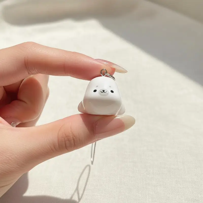 Cute Seal Keychain Plush Backpack Charm 1/2/4Pcs Durable Phone Lanyard Pendant for Couples Housewarming Gift Decor