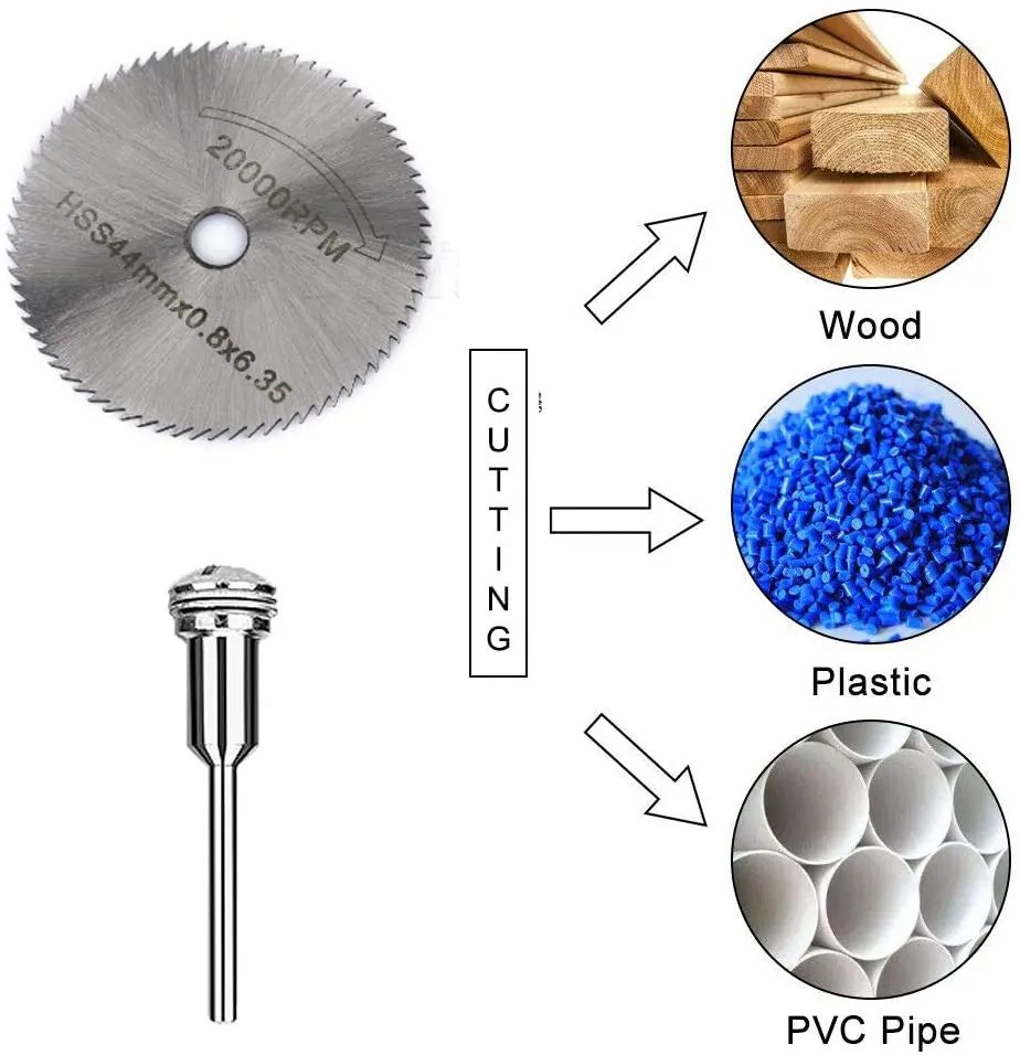 7pcs lâminas de corte HSS cortam madeira, plástico, cobre, alumínio e metais macios com facilidade!