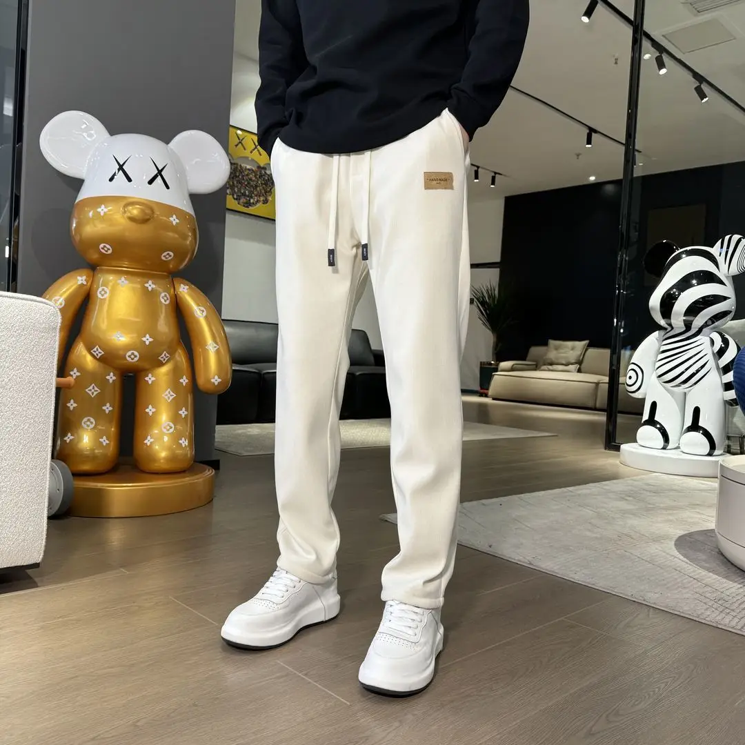 

Spring Autumn 300 Pou Hong Kong Sle Retro Straight Casual Pants Men Sports Wide Leg Trousers Trendy Brand INS Loose Fit