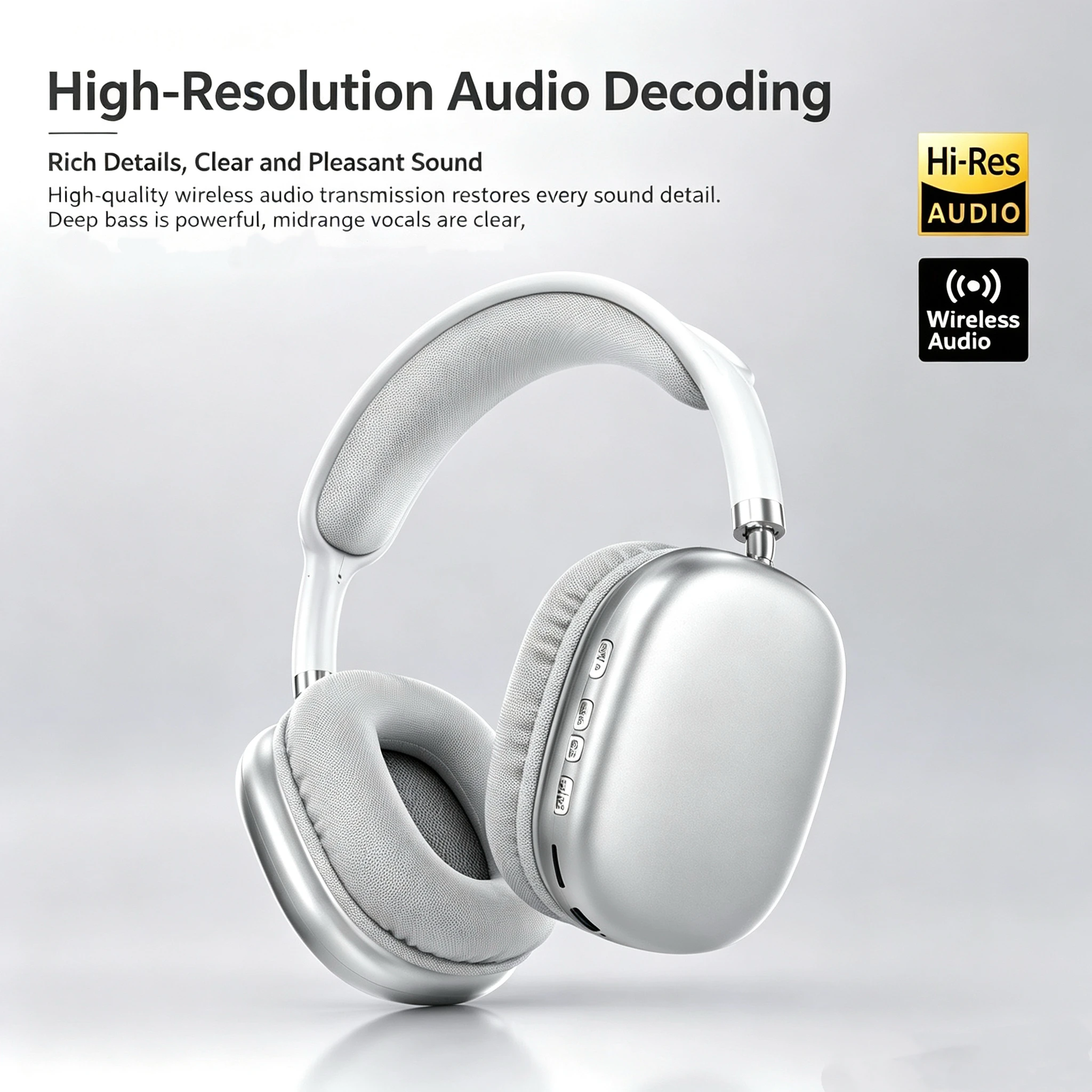 Anc Wireless Over Ear Headphones - Over-Ear Bluetooth-Kopfhörer mit ANC-Geräuschunterdrückung, 5.4-Headset, 3D-Surround-Sound,