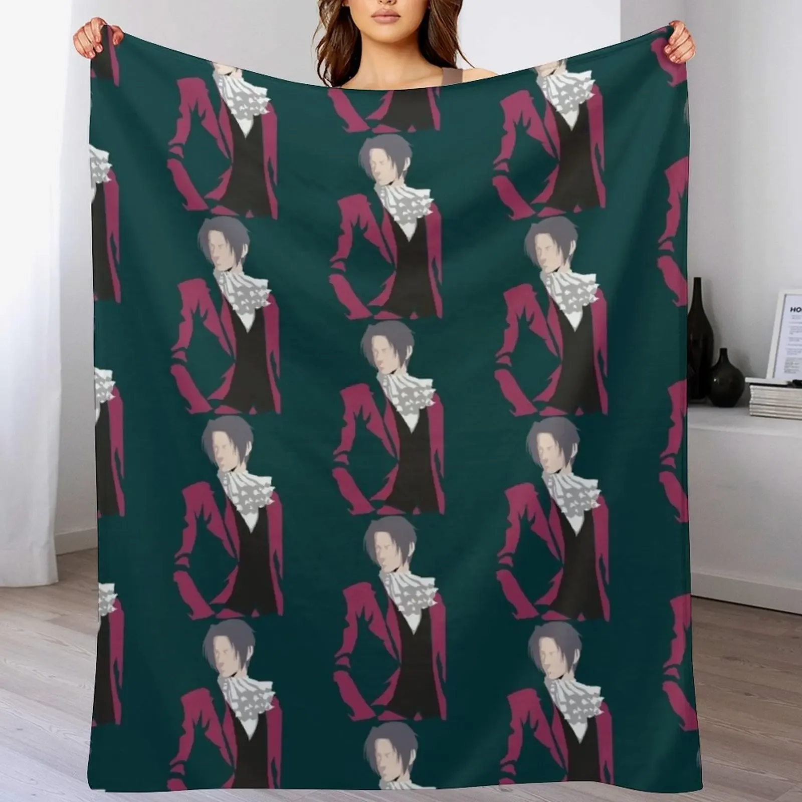 

Ace Attorney Miles Edgeworth Throw Blanket Spring Fall Cozy Throw Blanket for Couch