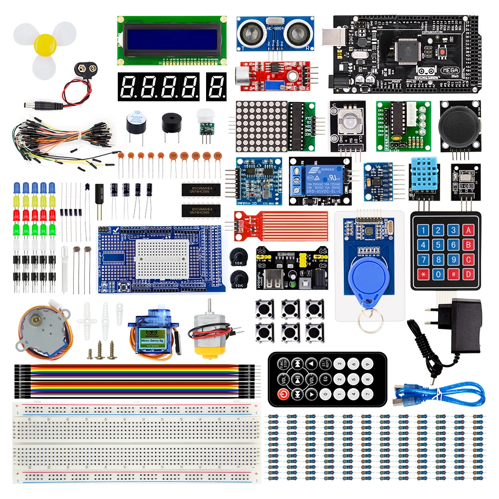 

With Tutorial Complete DIY Programmable Stem Education Hobby Electronic Circuit Module Starter Kits Set for 2560 Board Arduino