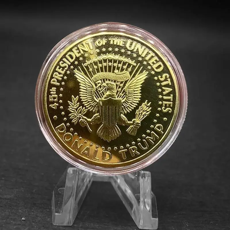 2024 US President Donald Trumps Assassination Failure Challenge Coin FIGHT Collectible Commemorative Coin Supporter Fan Gift