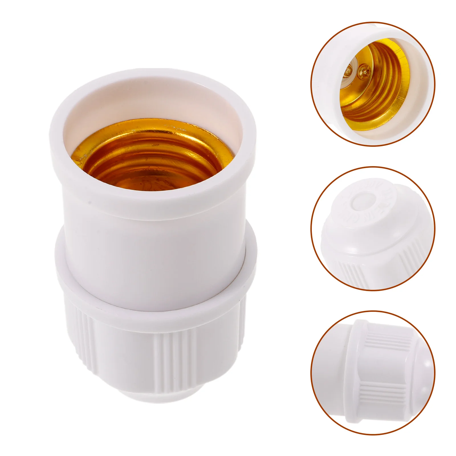 

10Pcs Milky White E27 Pendant Lamp Socket Replacement Easy Installation Light Bulb Holder for DIY Lighting Fixtures Lamp Repair