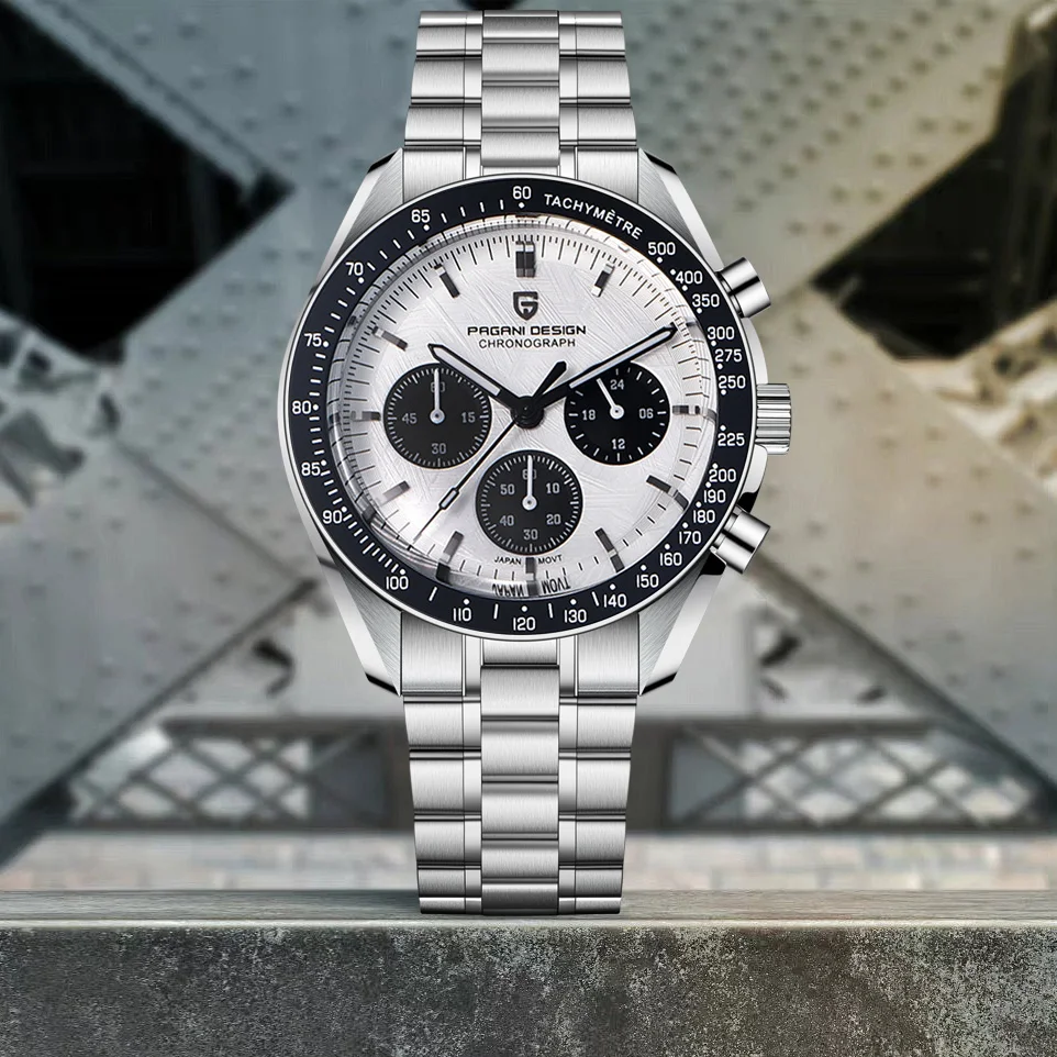 

PAGANI DESIGN 2026 New Meteorite surface Men's Quartz Watches Luxury Sports Watch Chronograph Automatic Date Wristwatch VK63