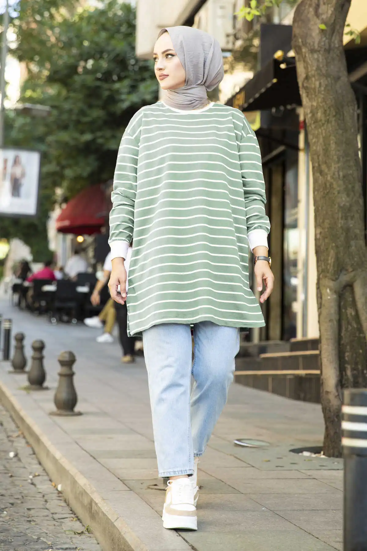 

Striped Sportswear Tunic Mint