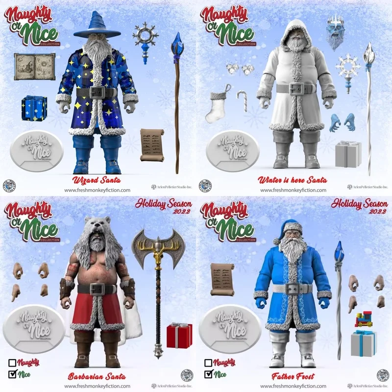 

В наличии новая масштабная 1/12 фигурка Fresh Monkey Studio Santa Claus Series Wave 2, варвар, старик, коллекция украшений, модель