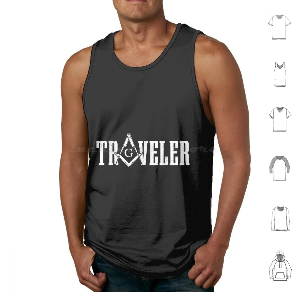 Mason Traveler Square & Compass Masonic Freemason Shriner Tank Tops Print Cotton Animals Animals Animals Animals Animals