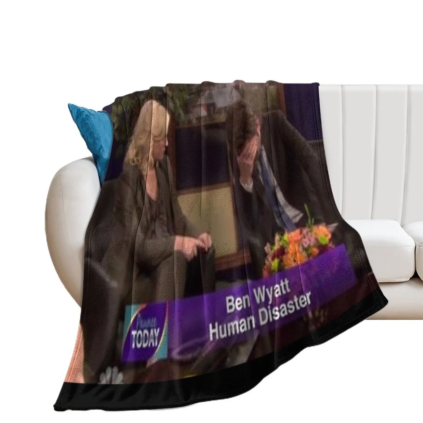 Ben Wyatt - Human Disaster Throw Blanket Blankets Sofas Of Decoration for sofa Luxury St Blankets