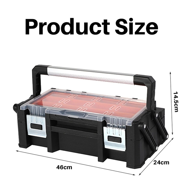 Portable Parts Storage Box Hardware Screws Tool Box  Multi-Grid Tool Organizer Box Tool Box Arrangement Garage Storage