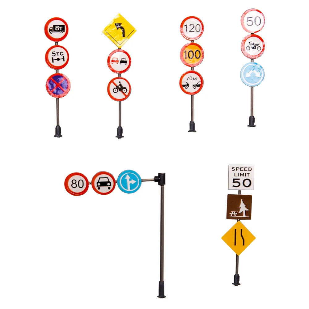 

Micro Landscape Traffic Signs/Road Signs/Road Sign Models DIY Model Making Materials for Diorama 1SET