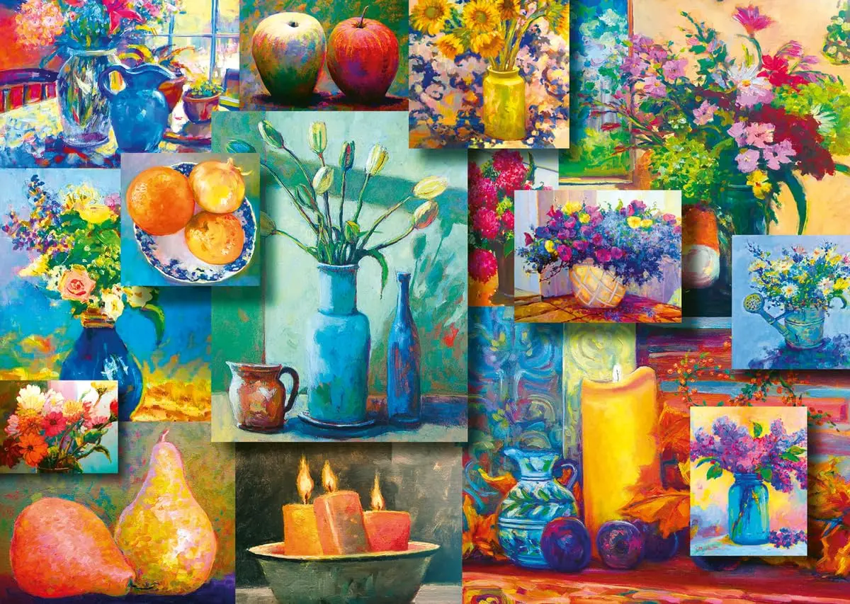 

Aesthetic Art Still Life 500/1000/1200/2000 PCS Jigsaw Puzzles Family Activity Game for Gameroom Bedroom Home Decor Gifts