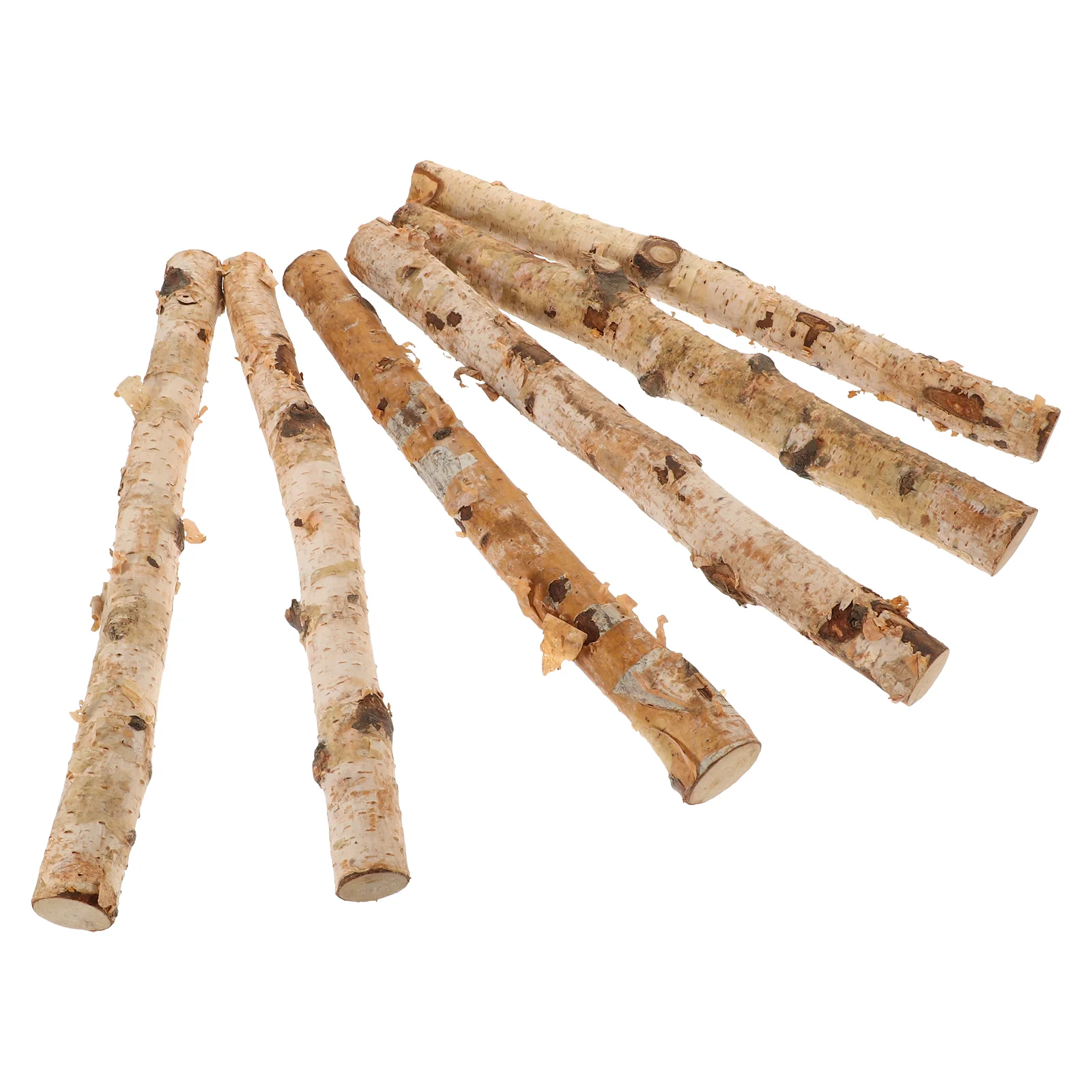 

6 Pcs Birch Sticks Wood Craft Twigs DIY Crafts Material for Natural Log Handmade Materials