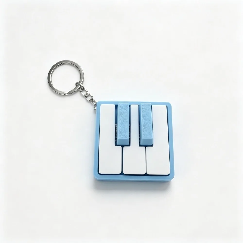 New 3D Printed Piano Keycap Party Favor Mini Stress Relief Classroom Reward Keychain Bag Pendant For Gift