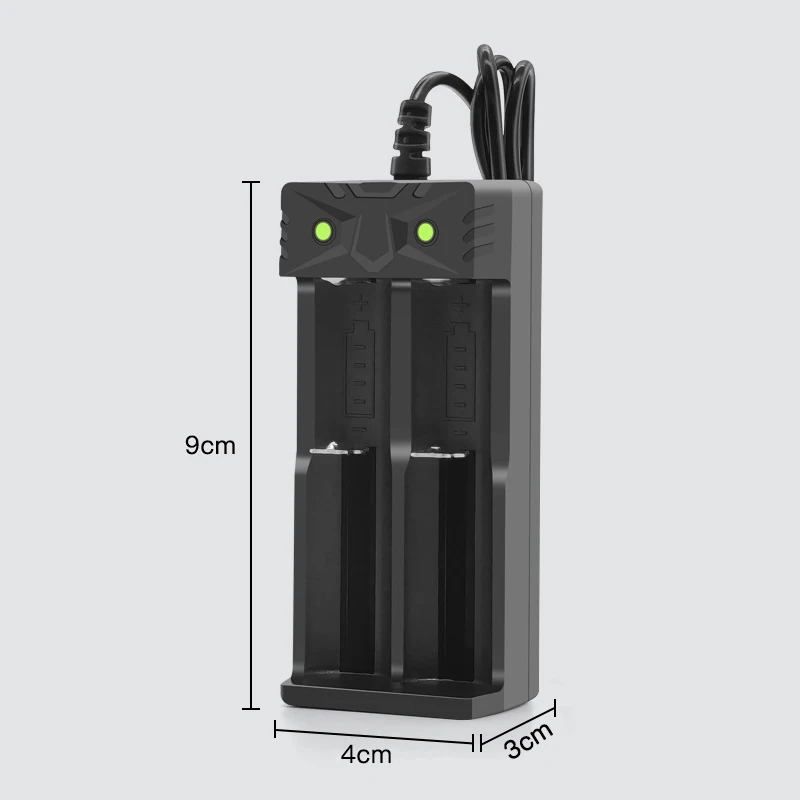 2 Slots USB Dual 18650 Charging 3.7V Rechargeable Lithium Battery 18650 Battery Charger For 18500/18490/16340/14500 Battery