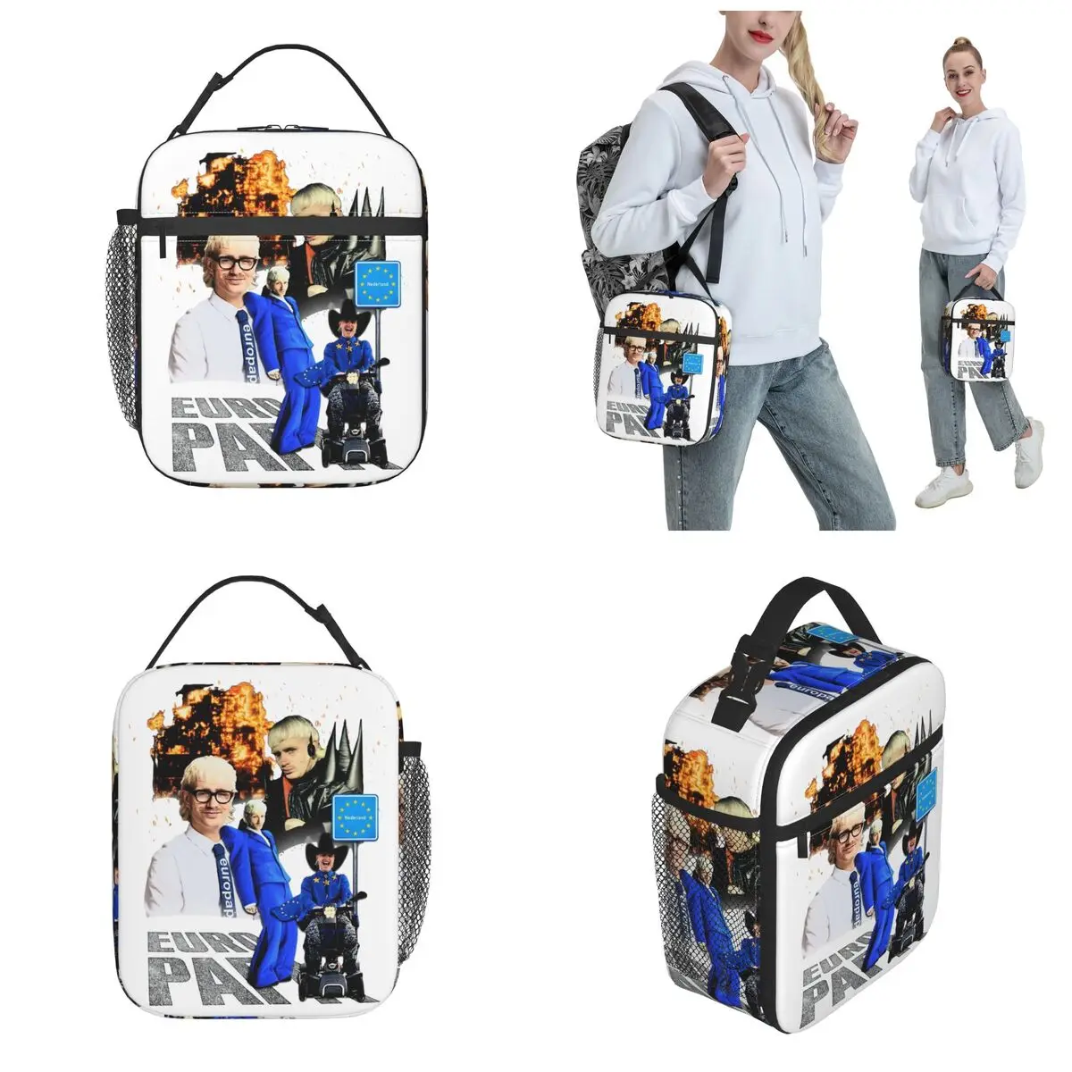 Eurovisions Song Contest 2024 Joost Klein The Netherlands Merch Insulated Lunch Bag For Outdoor Food Bag Portable Thermal Box