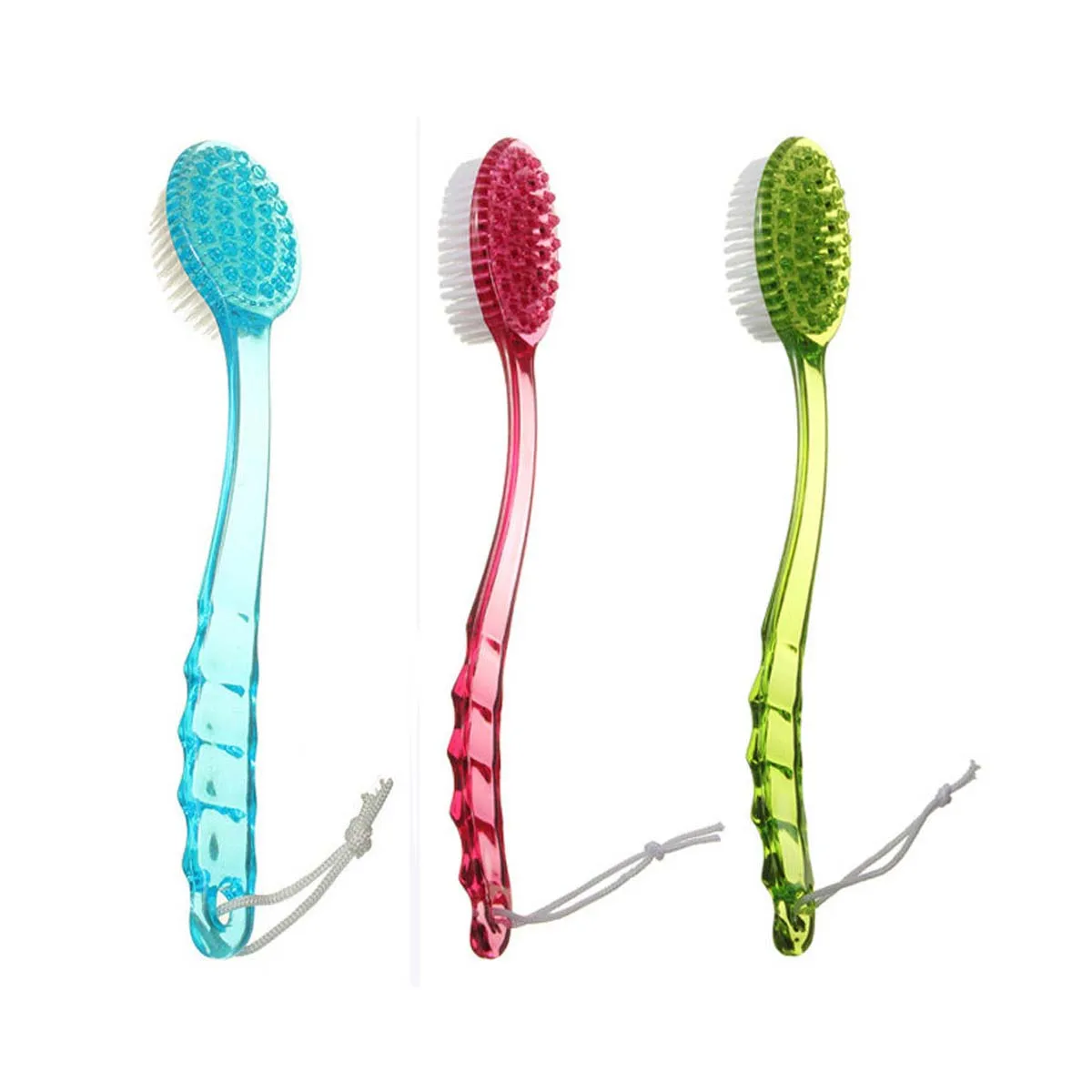 M12K-Long Handled Body Bath Shower Back Brush Scrubber Massager Disability Helper