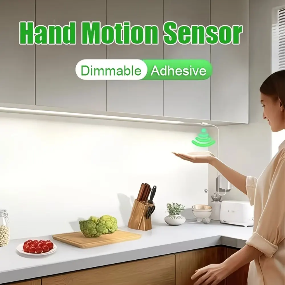 USB Powered Motion Sensor Neon LED Strip Automatic Activated Light for Kitchen Cabinet