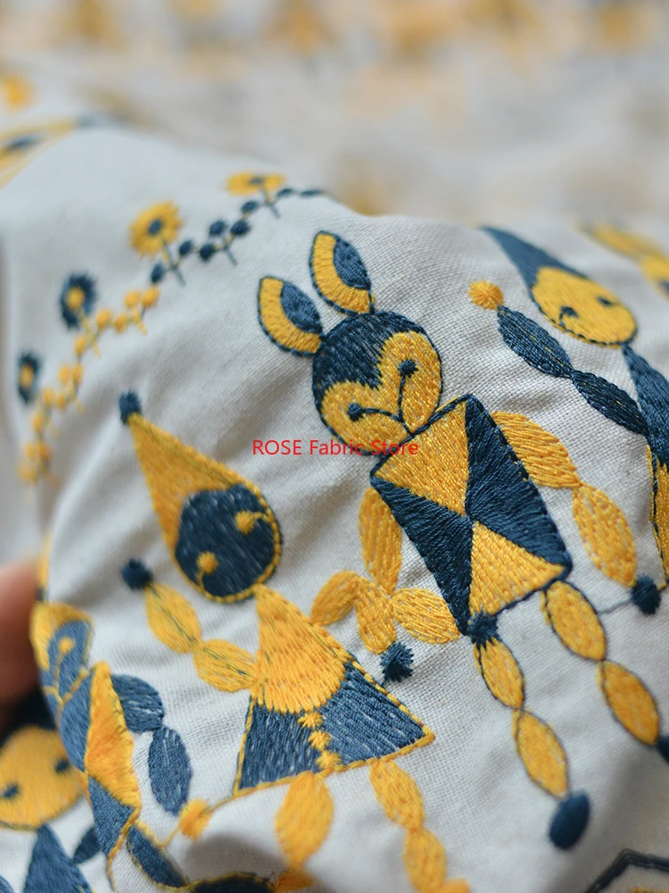 

Уникальная хлопково-льняная ткань с вышивкой «Джокер» для скатерти ручной работы, наволочки для дивана и ткани для шитья упаковки