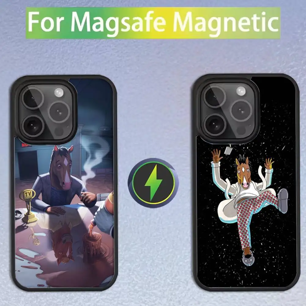 

B-BoJack Horseman Phone Case For iPhone 16,15,14,13,12,11,Pro,Max,Plus,Mini,SE Magsafe Magnetic Wireless Charging