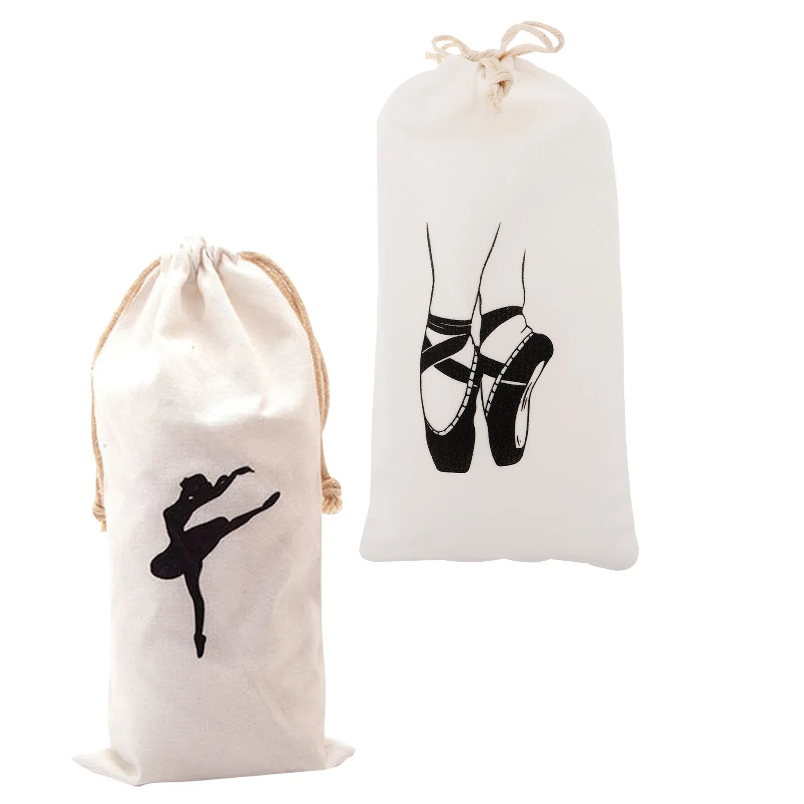 4pcs Ballet Shoe Storage Bag For Girls Lightweight Drawstring Pouches For Dance Shoes Pointe Slippers Organizer Travel