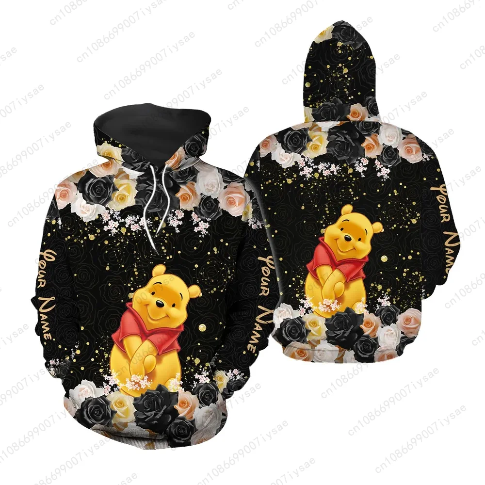 2024 Men Women 3d Disney Christmas Pooh Winnie Sweatshirt Youth Child Oversized Causal Loose Halloween Hoodie Winnie Hooded Top